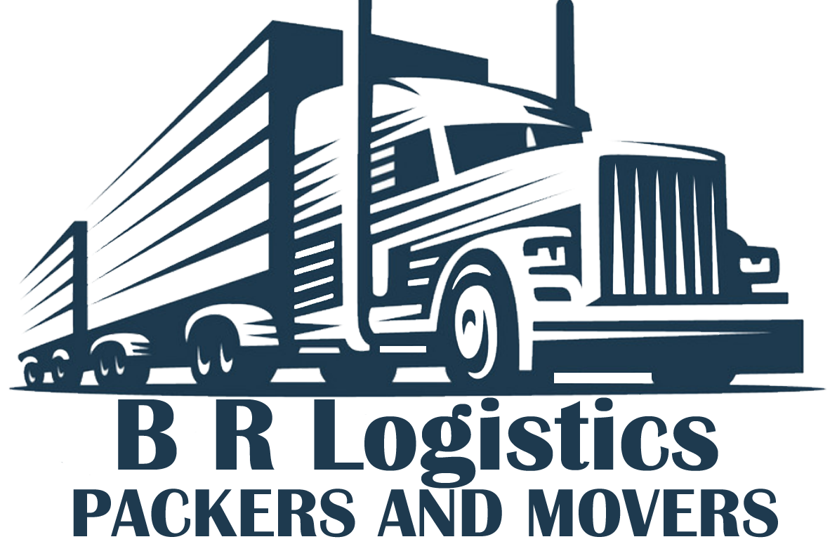 B R Logistics Packers Movers movers truck logo